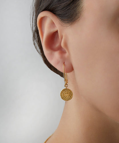 Levon II Coin Drop Earrings